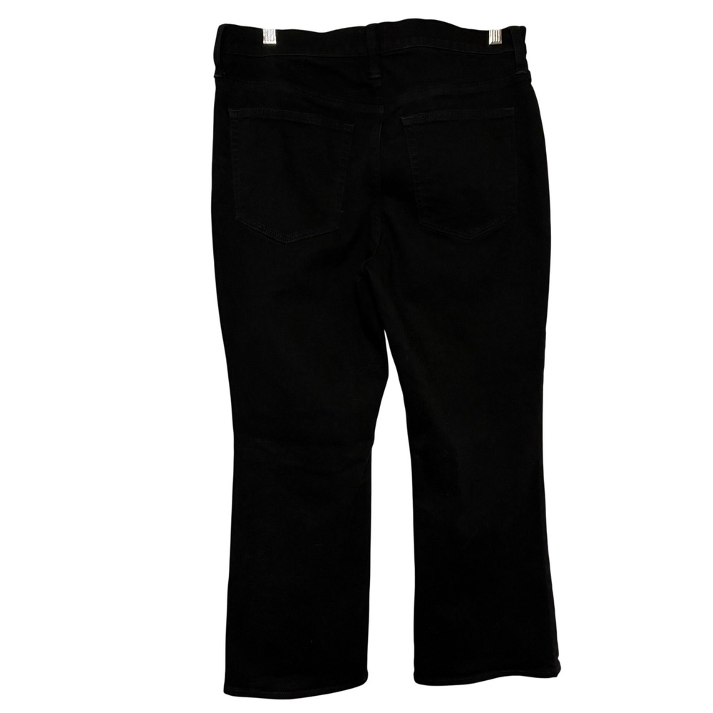 J.Crew Re-Imagined Mid-Rise Flare Crop Jeans Black Size 31 Stretch Denim - Picture 7 of 8